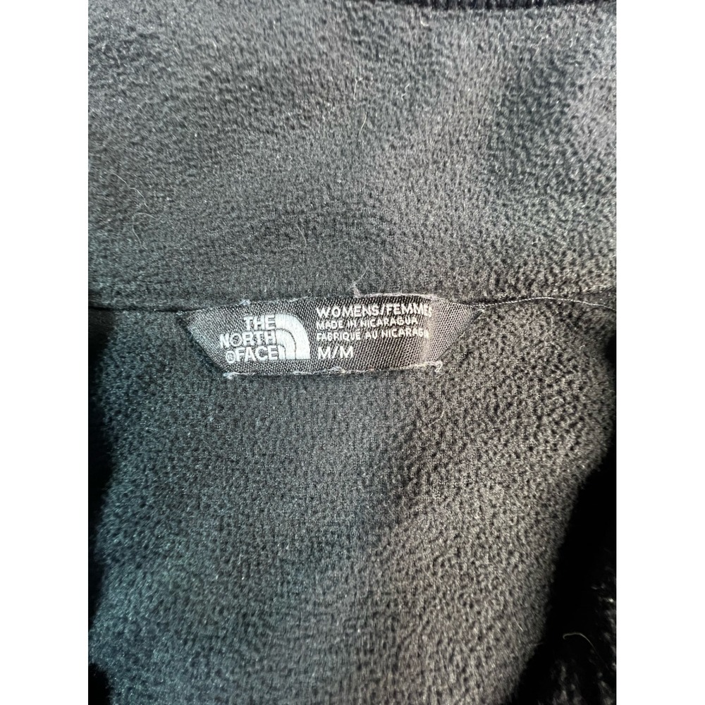 The North Face Womens Black TKA 100 Fleece Quarter Zip Pullover Thumbholes M - Picture 2 of 7